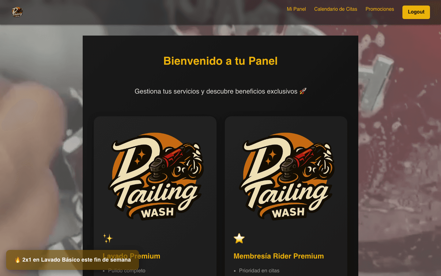 Portal del cliente DT Wash